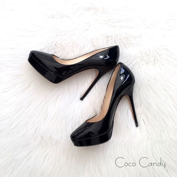 🔃Jimmy Choo Cosmic Black Patent Leather Heels - Picture 8 of 14